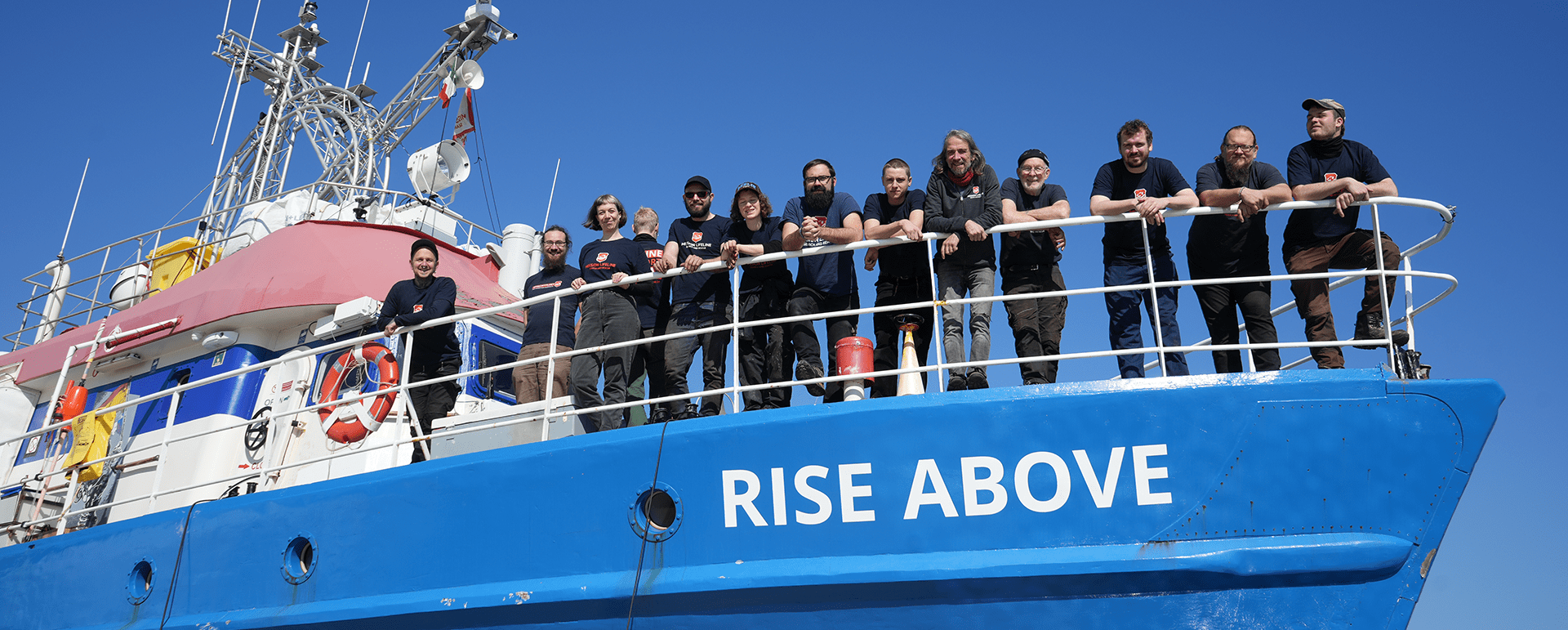Mission Lifeline Werft crew der Rise Above